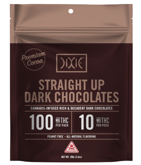 Ⓥ DIXIE Chocolate 100mg: Straight-Up Dark 10pk