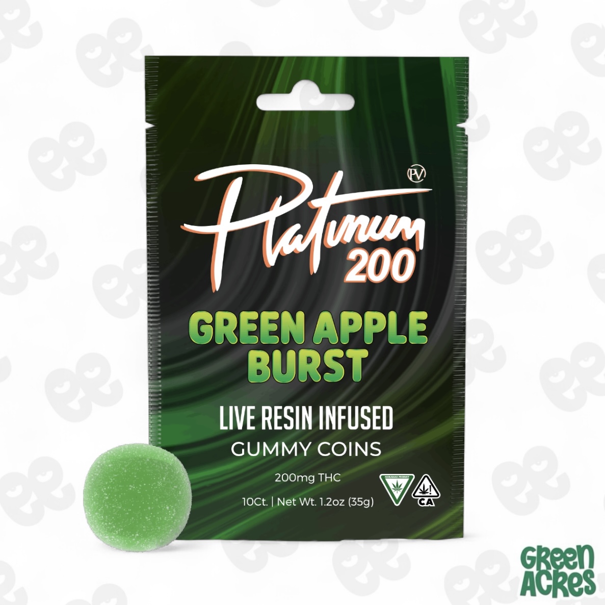 Platinum Green Apple Burst Resin