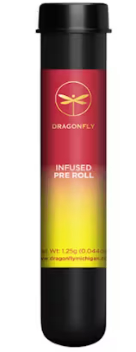Dragonfly - 1.25g Infused Preroll - Strawberry Kiwi