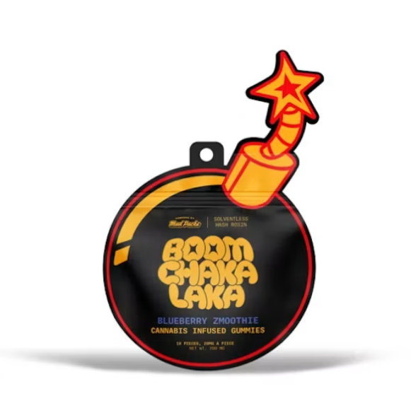 Mad Packs | Boom Chaka Laka | 200mg Hash Rosin Gummies | Blueberry Zmoothie