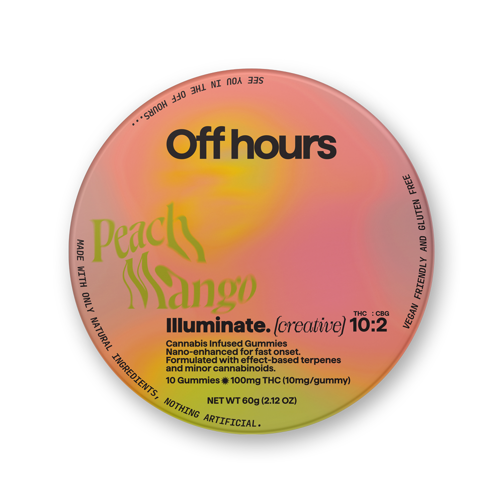 Off Hours | Illuminate | Peach Mango (SH) | Gummies | 100mg