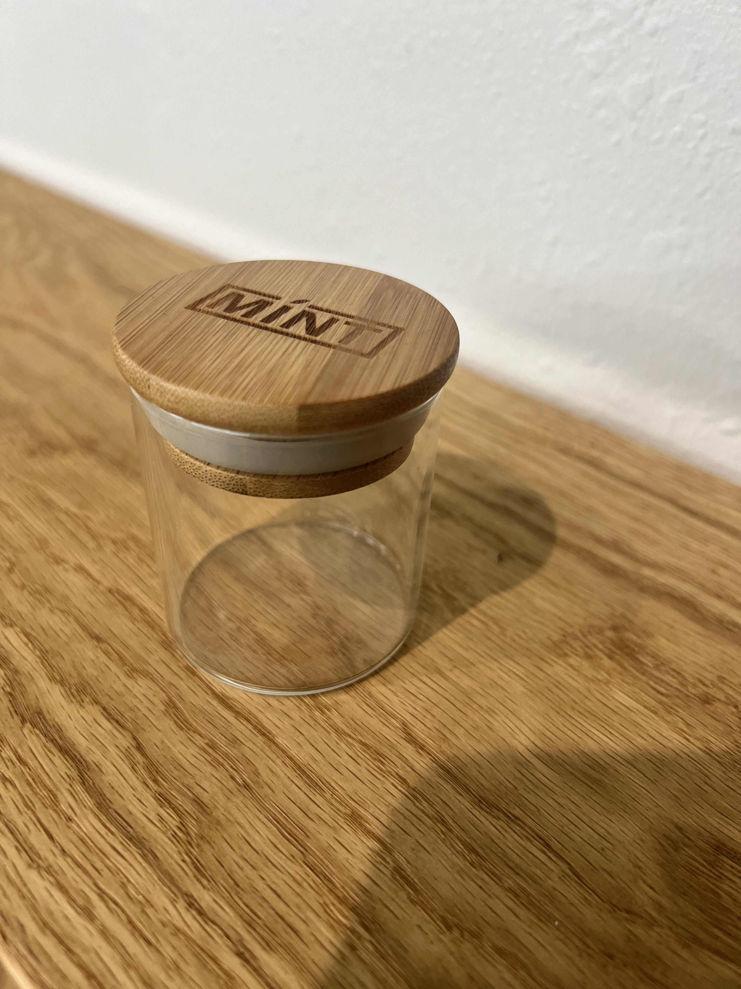 Glass Jar w/ Bamboo Lid - Mint Cannabis Co.