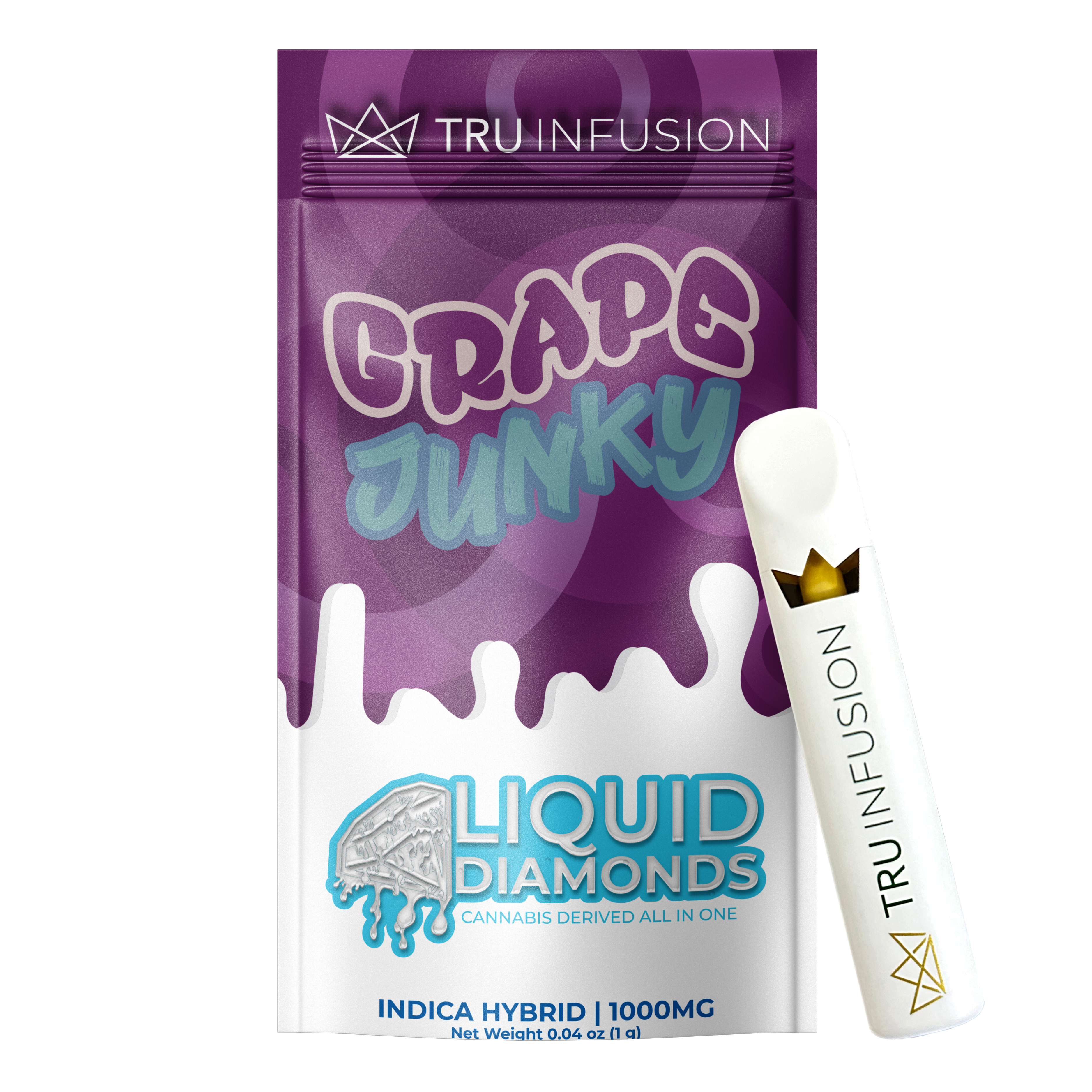 1000mg Grape Junky Liquid Diamonds Disposable (I/H)