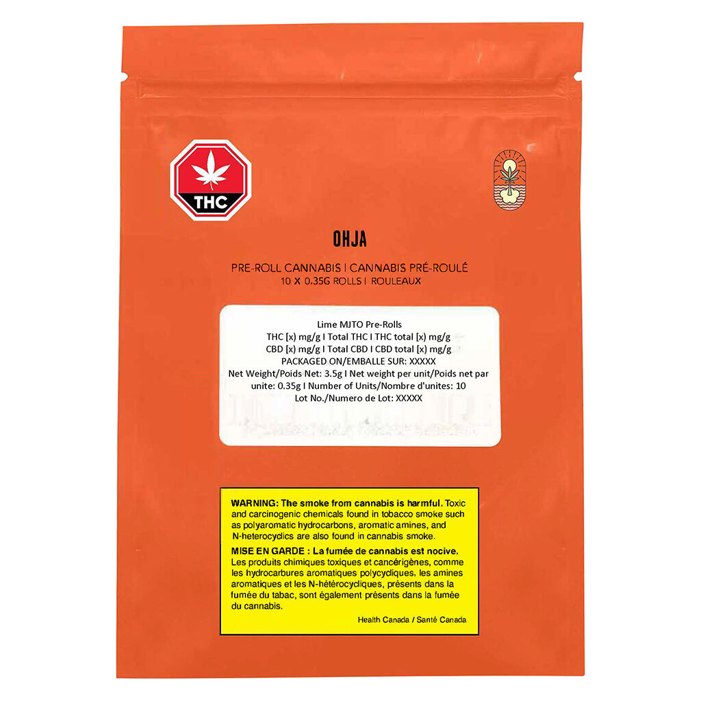 036 - OHJA - Lime MJTO Pre-Roll - 10x0.35g