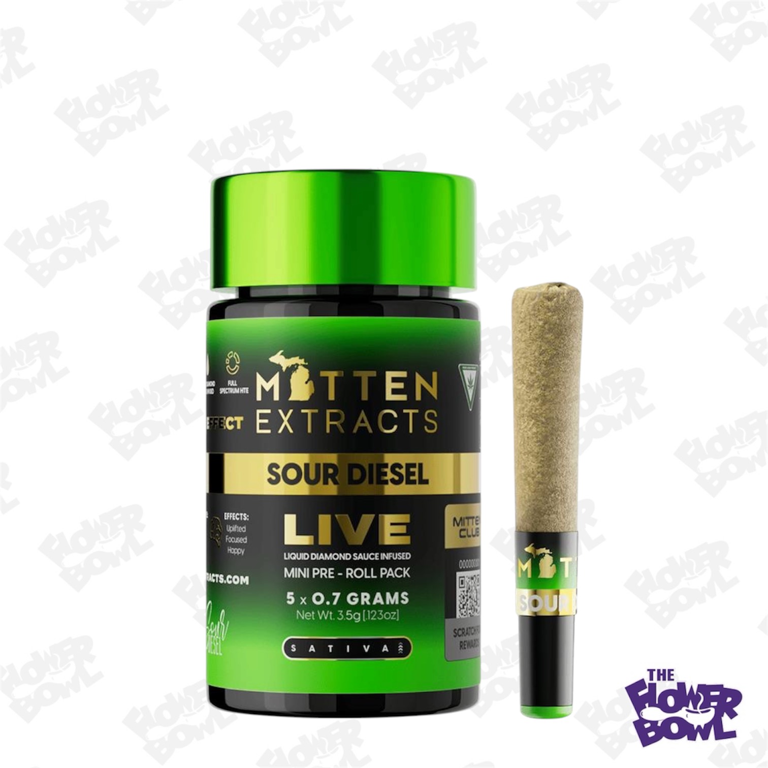 Mitten Extracts: Sour Diesel (S) Live Sauce Infused Minis (5 x 0.7g)