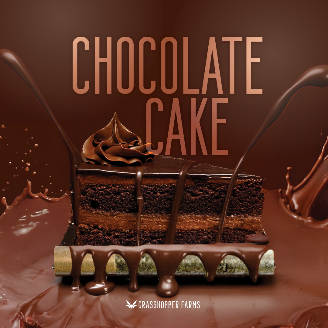 Grasshopper Infused Pre-Roll Chocolate Cake