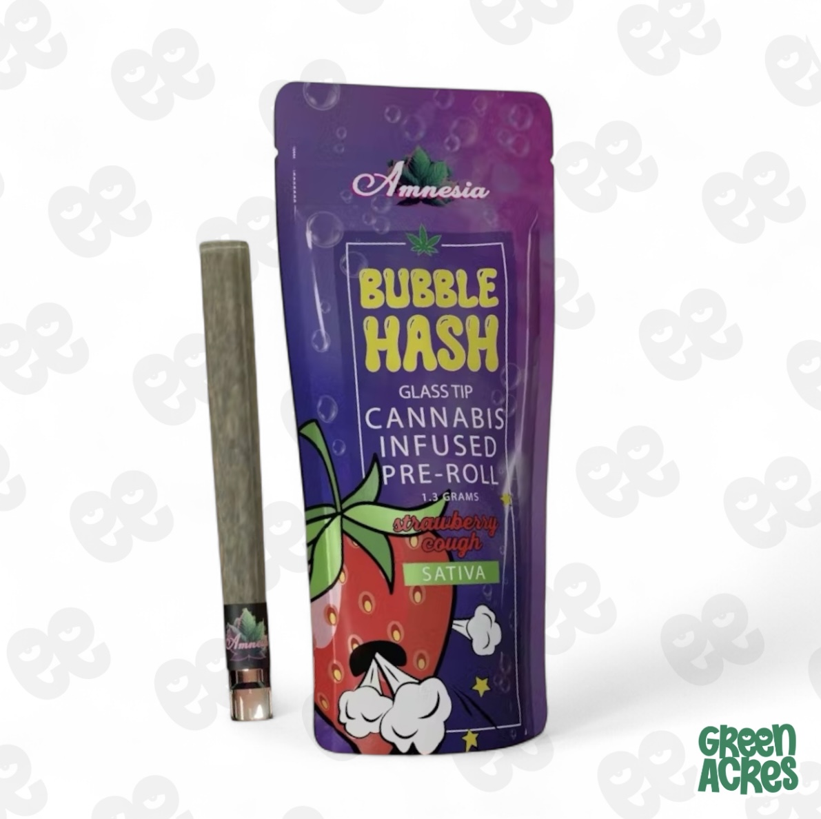 Amnesia: Strawberry Cough 1.3G Bubble Hash Preroll