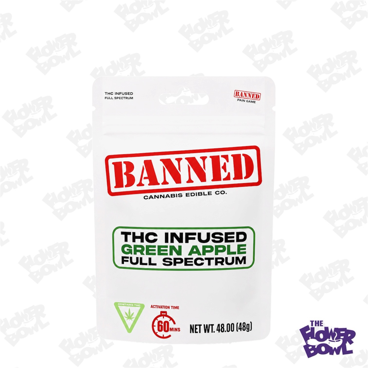 Banned: Green Apple Gummies 200mg (4 x 50MG)