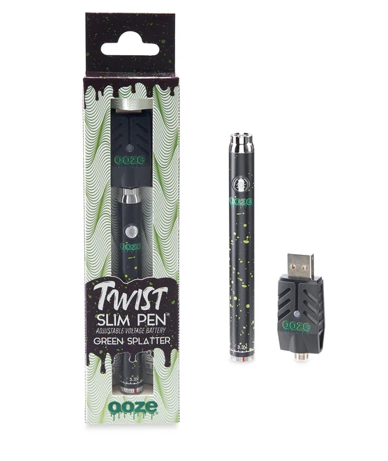 Ooze 510 Battery - Green Splatter