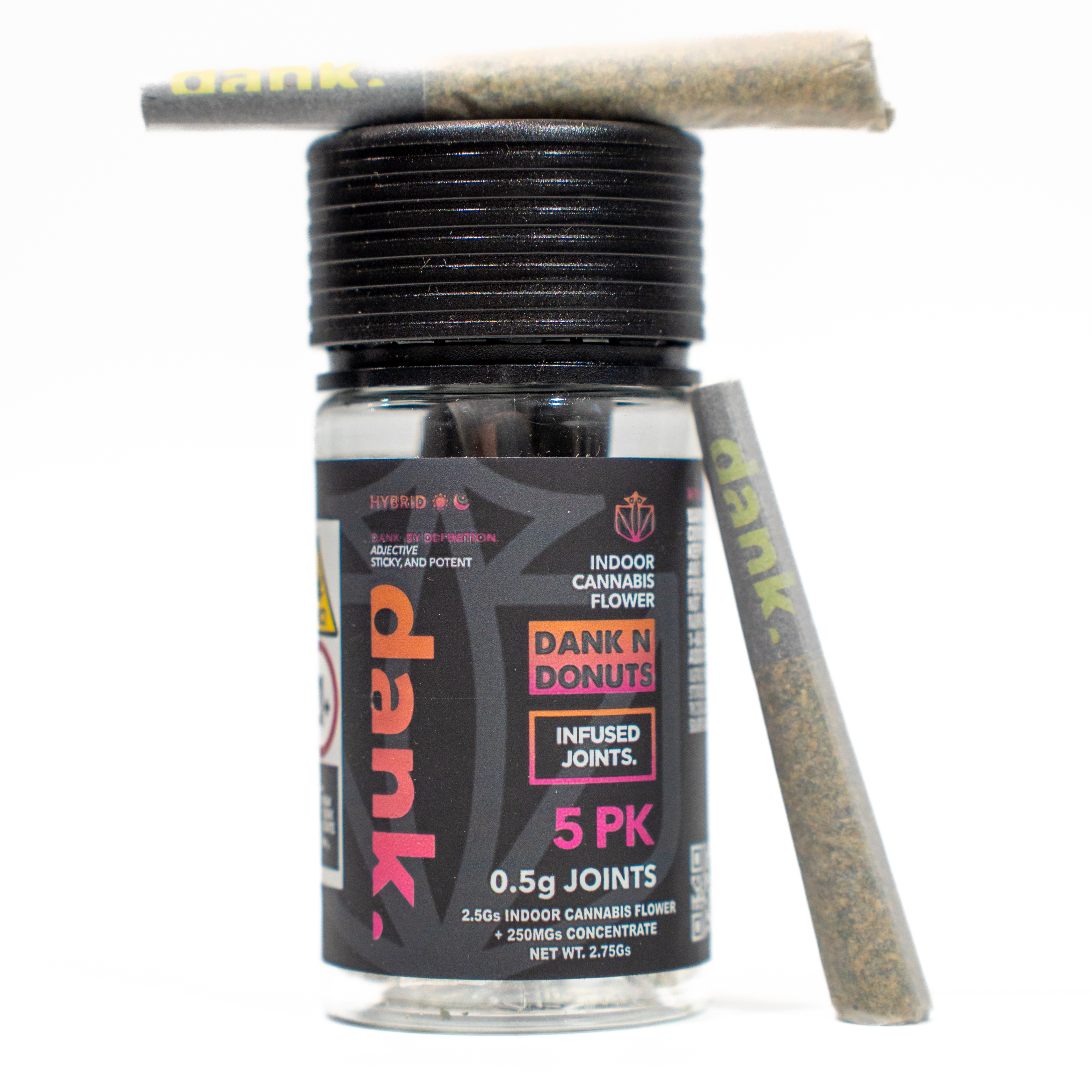 Dank N Donuts | Hybrid | 5 Pack Infused Pre-Roll | 2.75g