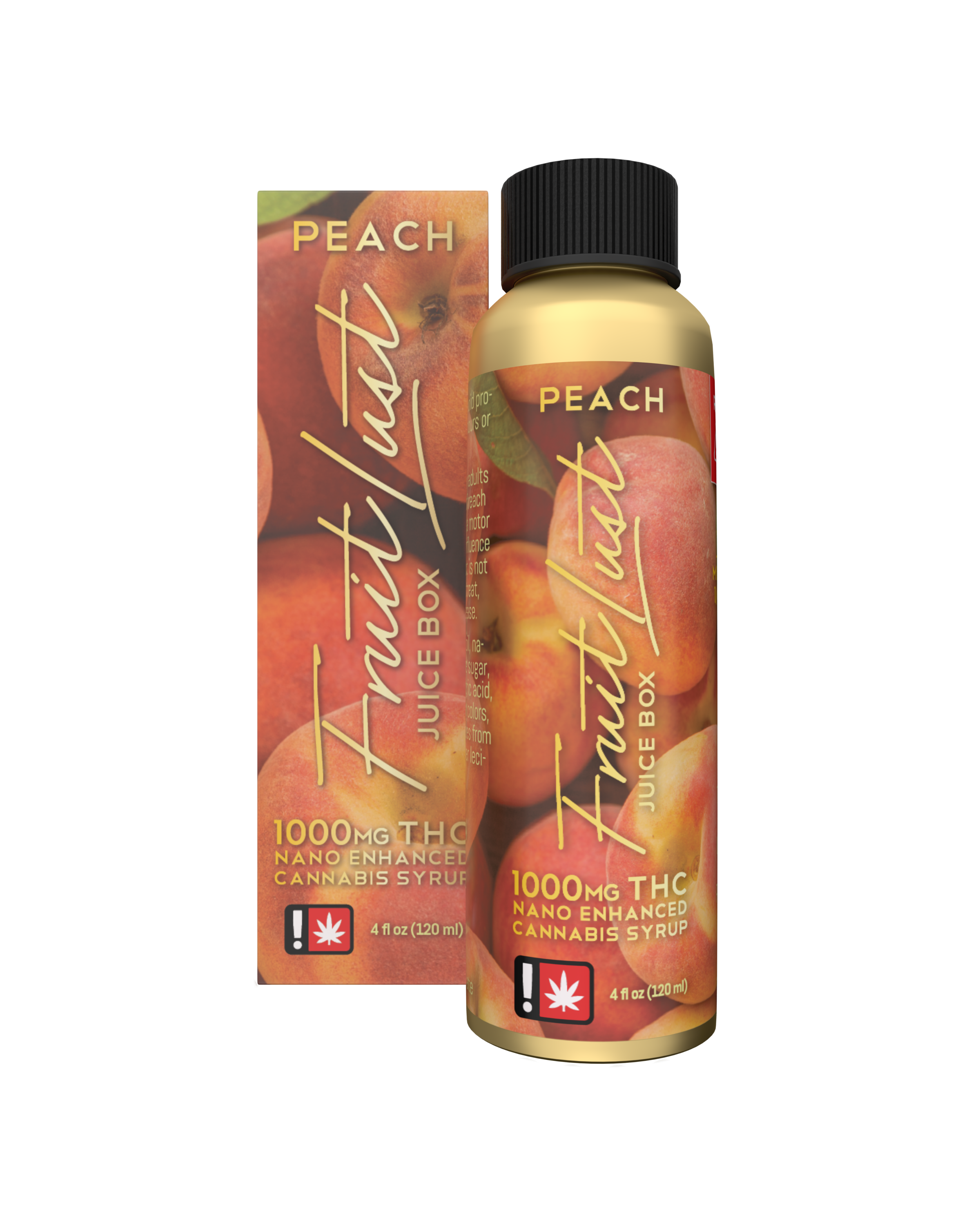 Juice Box | Flavored Syrups| Peach | 1000mg | 4 FL OZ