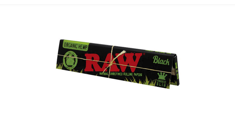 Raw | Black Organic Rolling Papers King Size Slim | Accessories