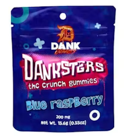 Dank Extracts | Danksters | 200mg Gummies with Nerds | Blue Razz
