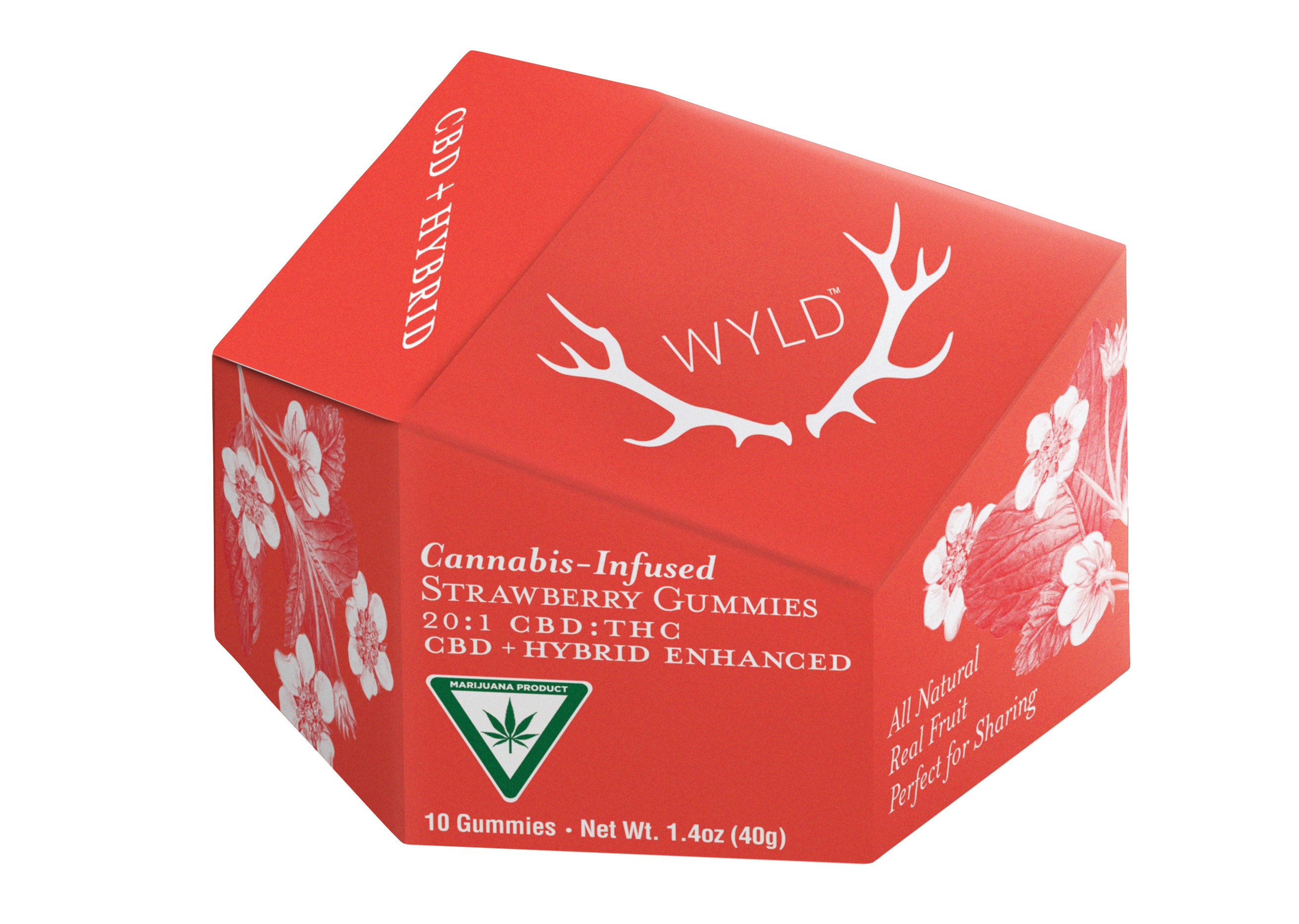 Wyld - Gummies - 10mg - 1:20 THC/CBD - Strawberry - Hybrid