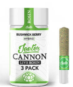 Jeeter Bushwick Berry Rosin Infused Cannons x 3PK Prerolls 1.5g