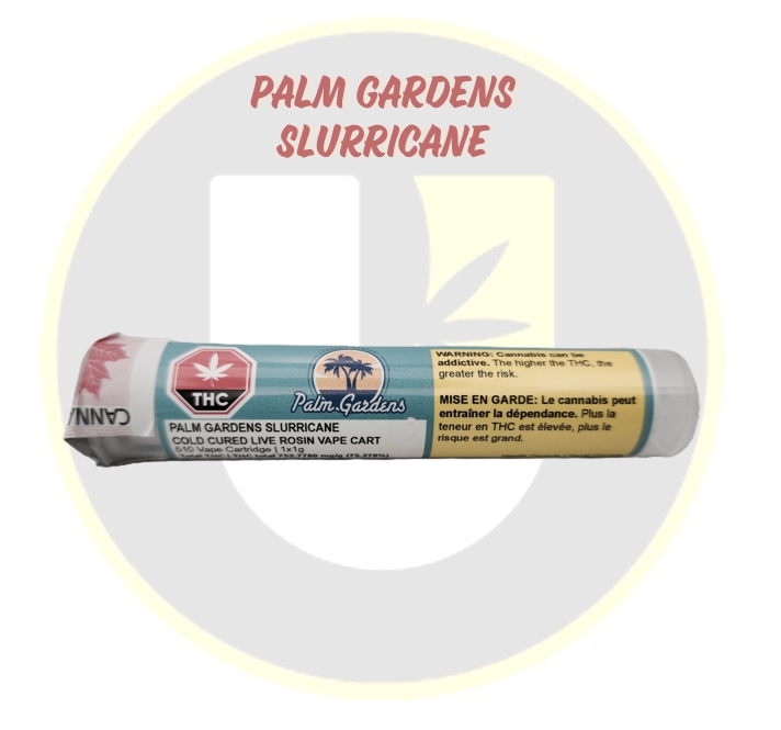 Palm Gardens - Slurricane Cold Cured Live Rosin 510 Prefilled Vape Cartridge