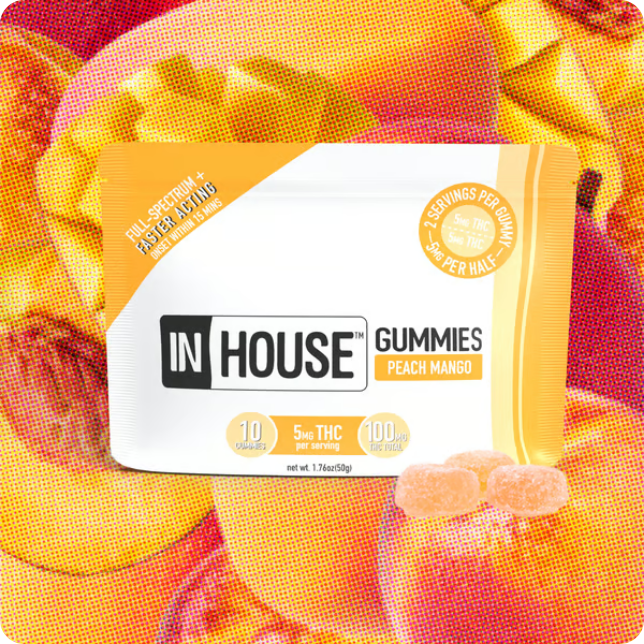 In House - Peach Mango - Fast Acting - Gummies - 100mg (10pk)