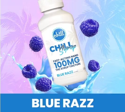 Chill - Blue Razz  - 100mg - THC Infused Syrup