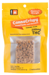 100mg CannaCrispy - Peanut Butter and Chocolate