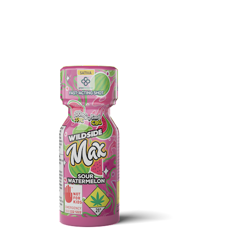 Wildside Max Shots:  Sour Watermelon CBG - 105mg