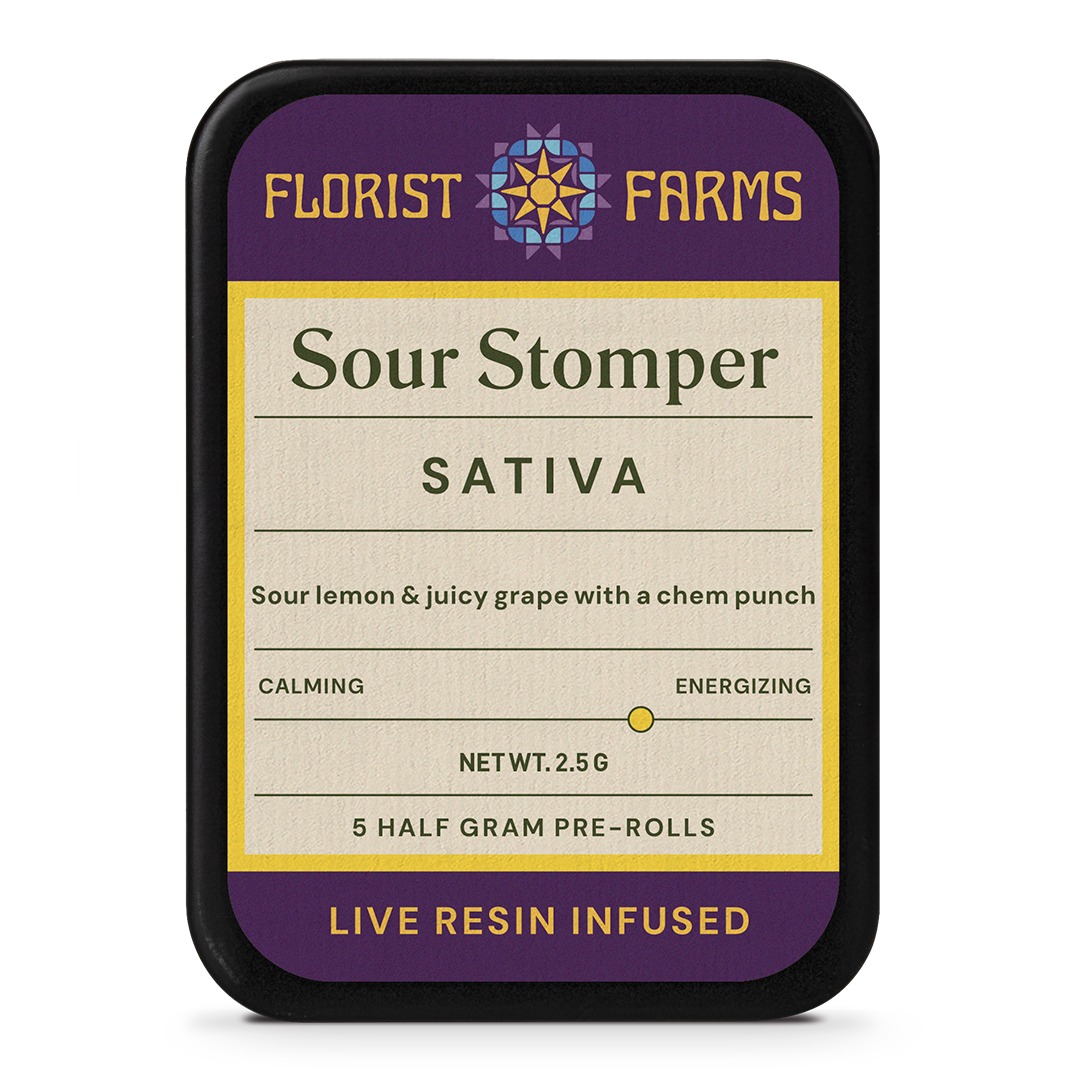 Live Resin Infused Sour Stomper | Half Gram Pre-Rolls | 5pk
