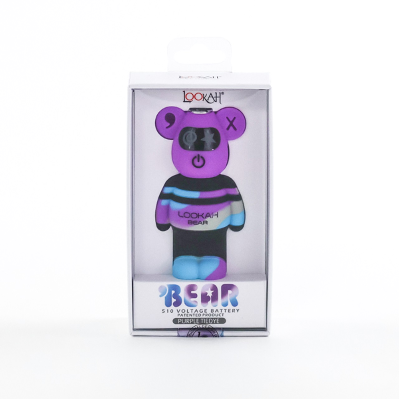 Lookah Bear Purple Tiedye 510 Vaporizer Battery