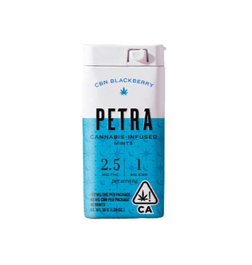 Kiva Confections | Petra - Blackberry Mints CBN 2.5:1 | 100mg THC/40mg CBN