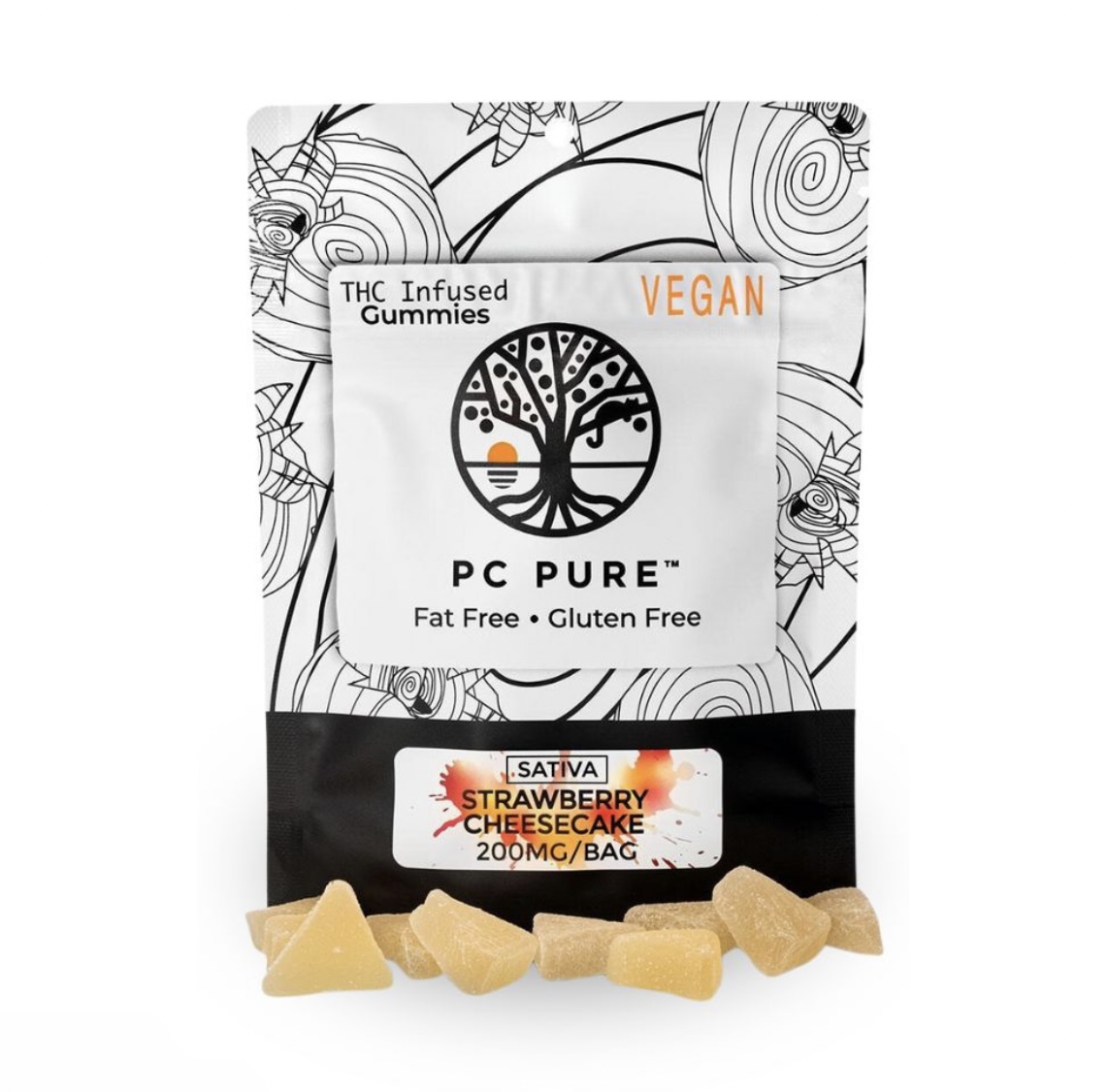 PC Pure: Strawberry Cheesecake (S) 200mg Vegan Gummie