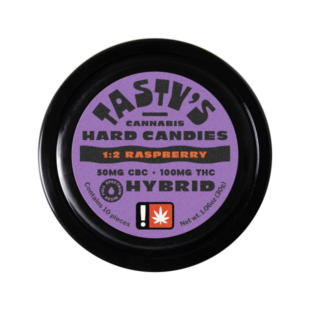 1:2 CBC:THC Raspberry Hard Candies | 100mg