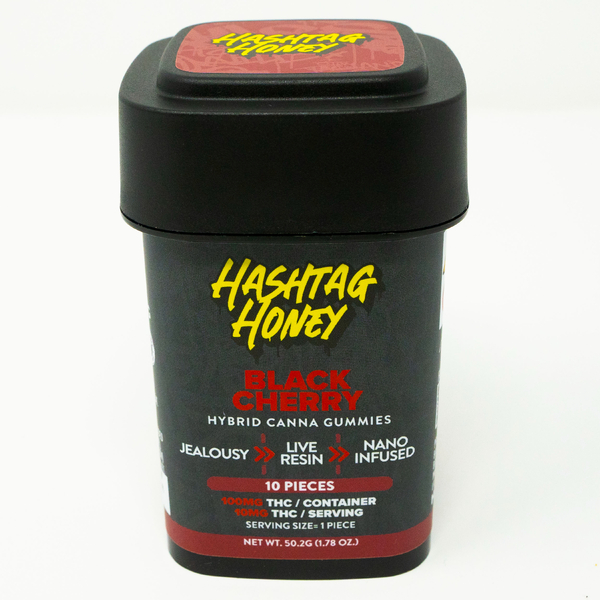 Hashtag Honey | Black Cherry | Live Resin Infused Gummies | 10pcs 100mg THC