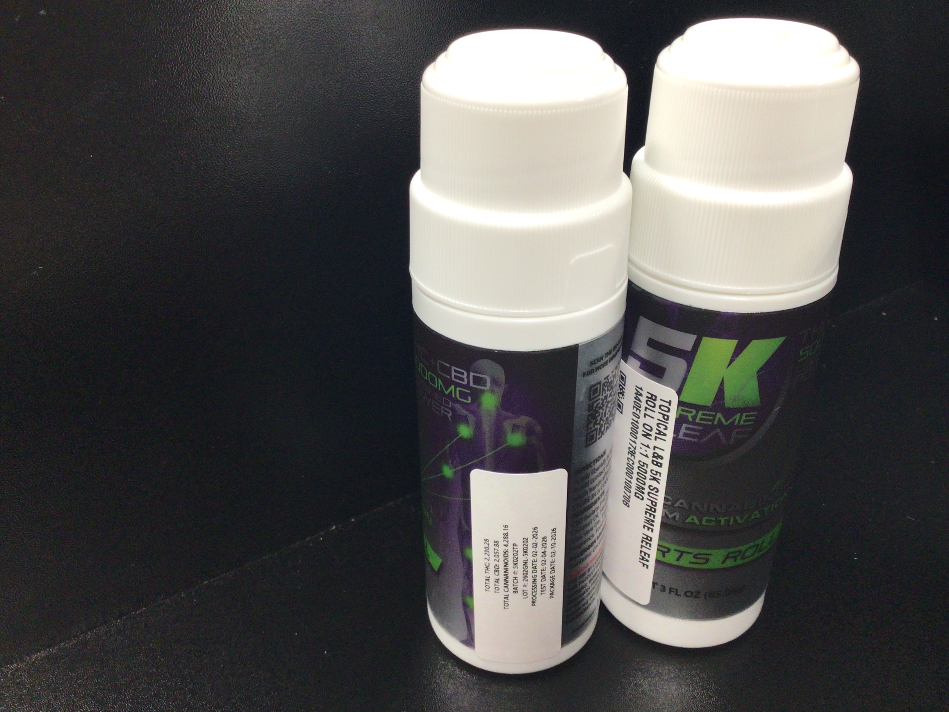 TOPICAL L&B 5K SUPREME RELEAF ROLL ON 1:1 5000MG