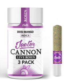 Jeeter Dosi Mango Rosin Infused Cannons x 3PK Prerolls 1.5G