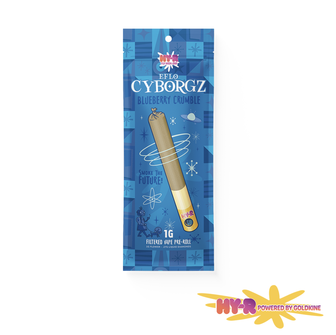 HY-R: Blueberry Crumble Infused Cyborgz Preroll 1.27G