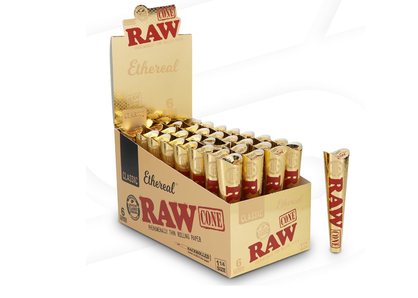 1 1/4 | Raw Ethreal Cones | 6pk