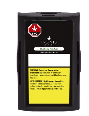 5 Points Cannabis - Blueberry Yum Yum Pre-Roll 10x0.3g
