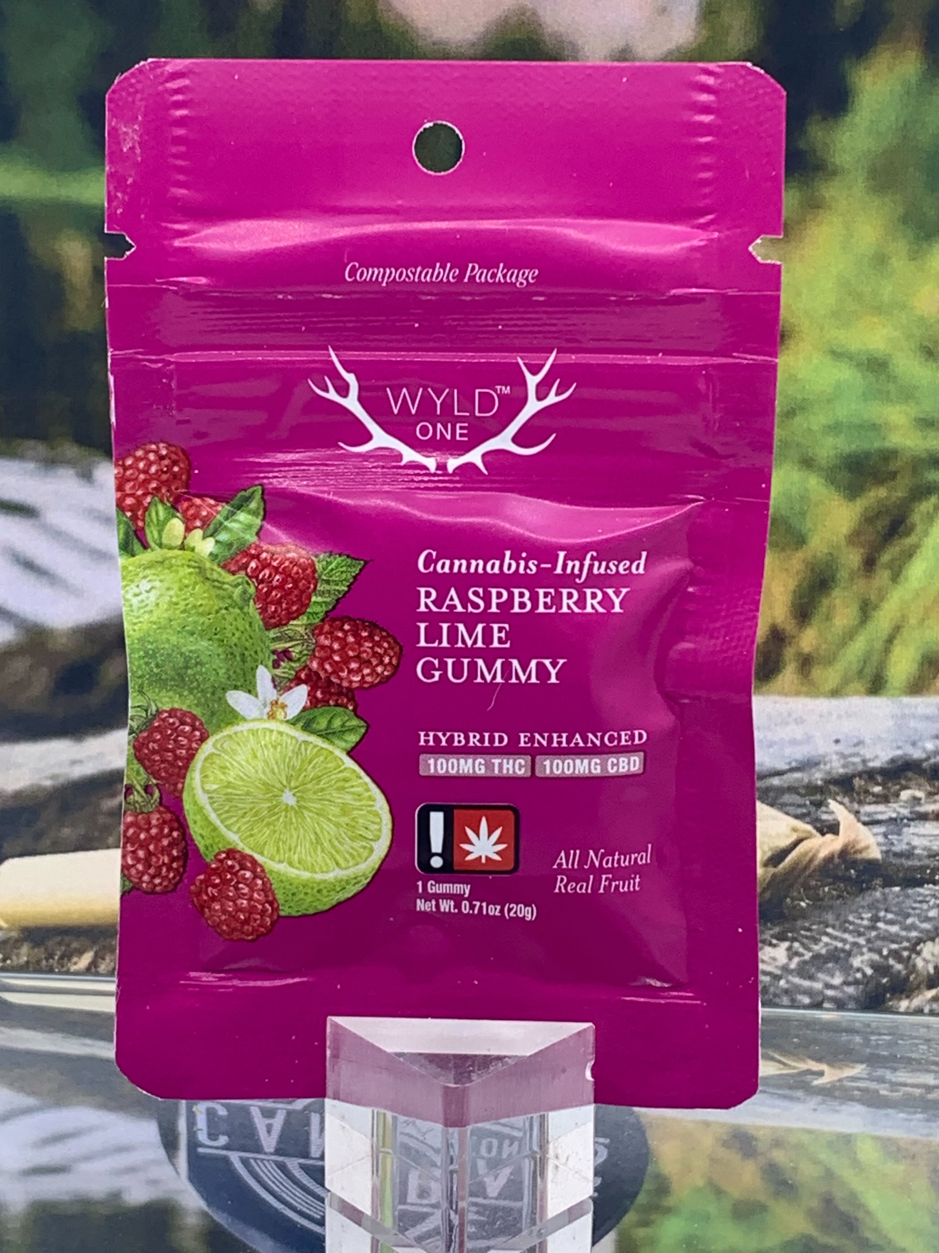 Gummy | 1:1 Raspberry Lime Wyld Ones THC/CBD | 100mg:100mg