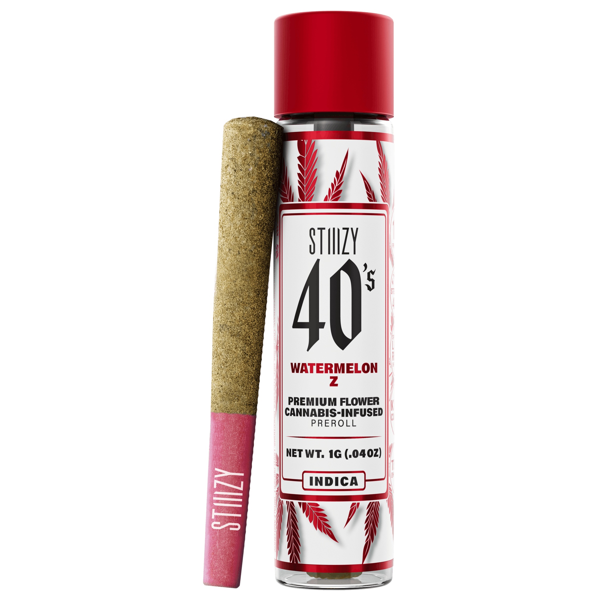STIIIZY | Watermelon Z | 40s Infused Pre-roll | Indica | 1g