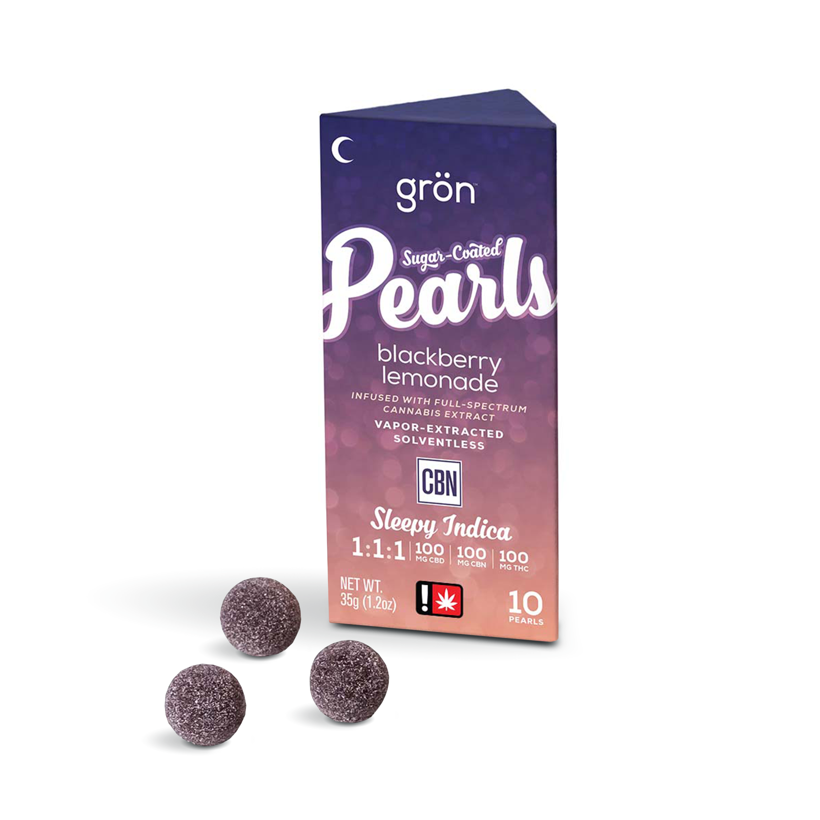 Gron 1:1:1 Blackberry Lemonade Pearls 100mg Gummies