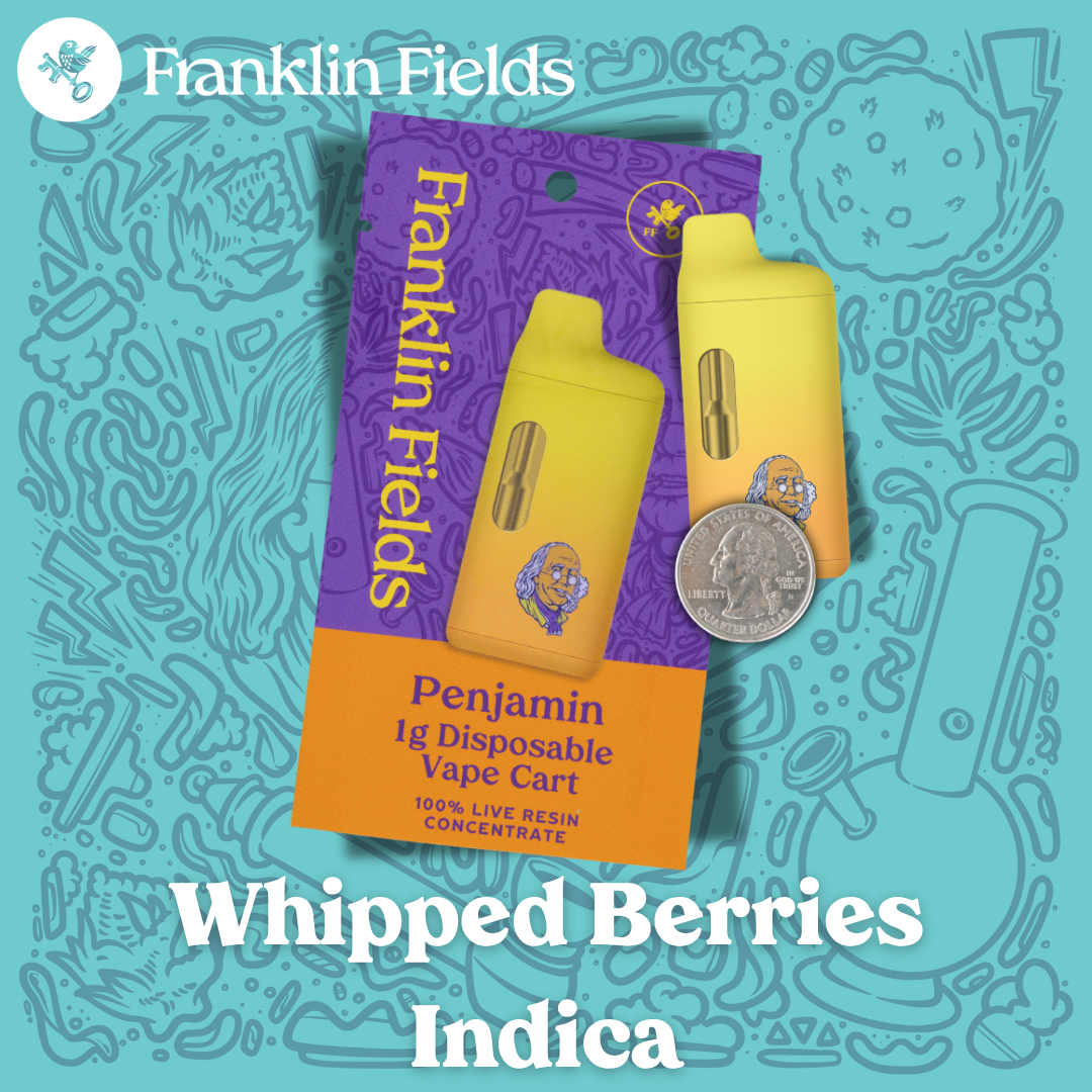 Franklin Fields | Whipped Berries Live Resin Disposable Vape (Indica)