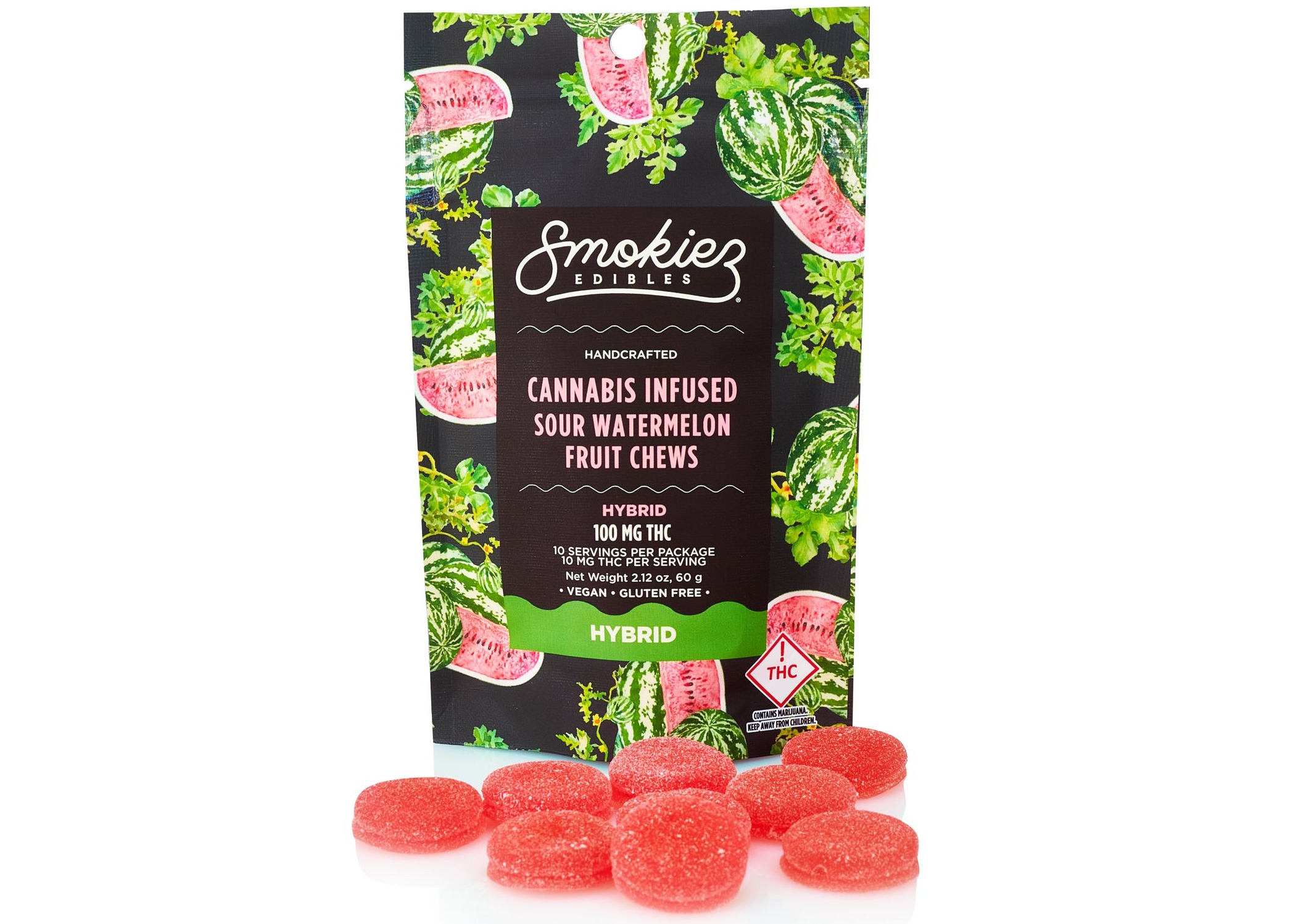 Smokiez | Sour Watermelon High Dose 10pk | 500mg | Hybrid