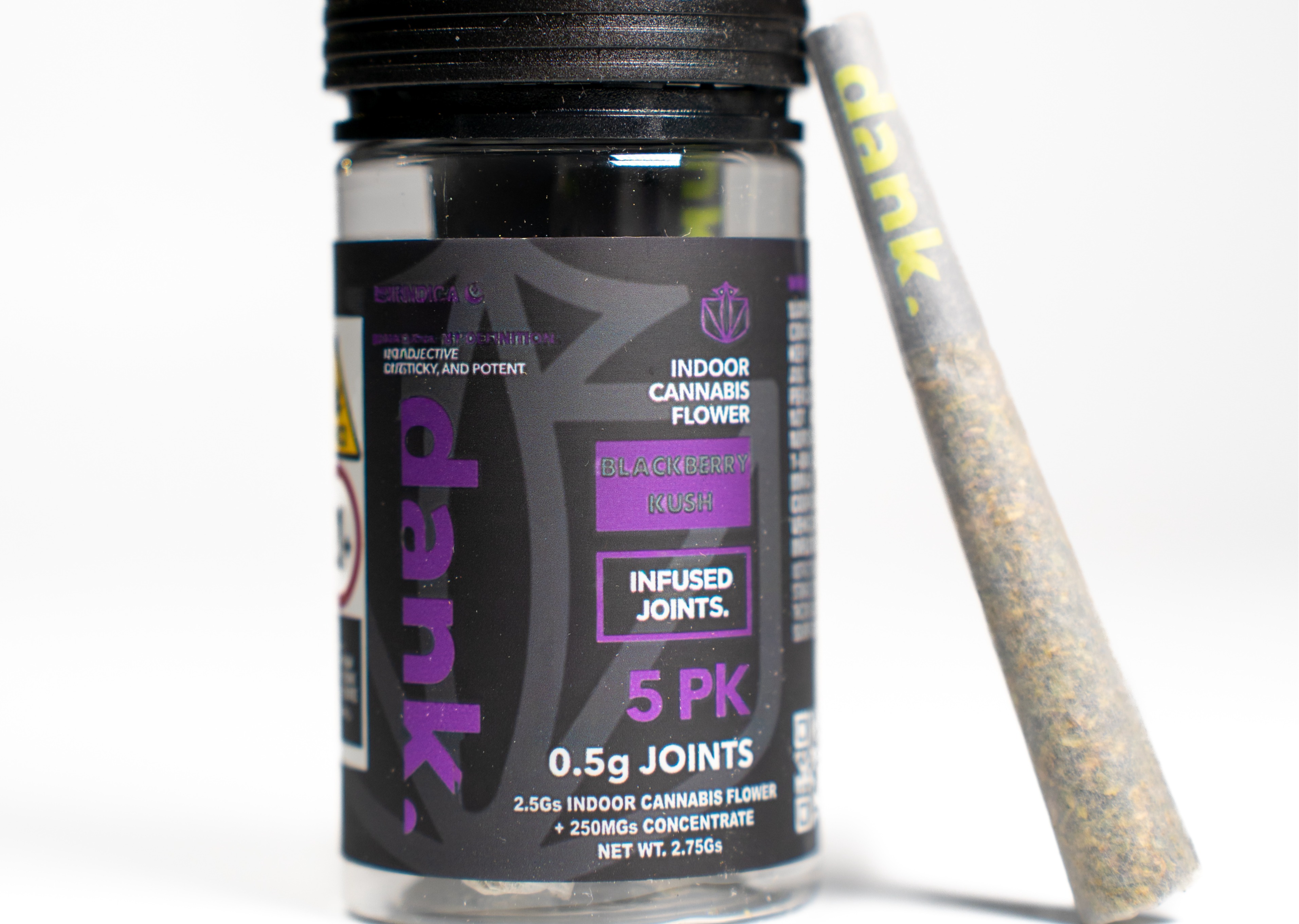 Infused Preroll 5 pack - Blackberry Kush - 2.75g