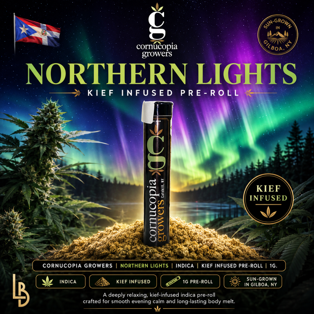 Cornucopia Growers | Northern Lights | Indica | Kief Infused Pre-Roll | 1g