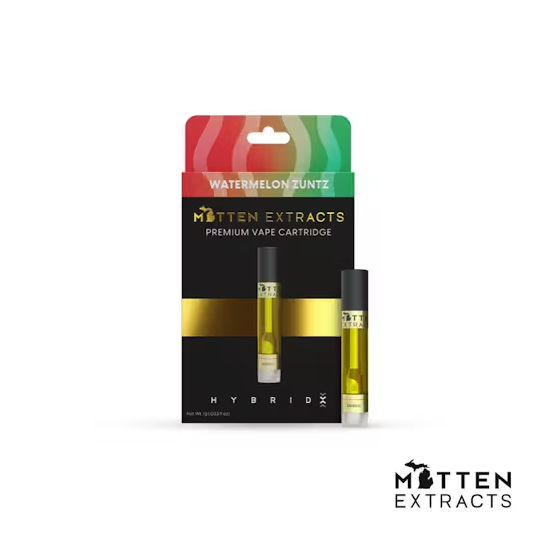 Mitten Extracts Distillate Vape Cartridge - Watermelon Zuntz