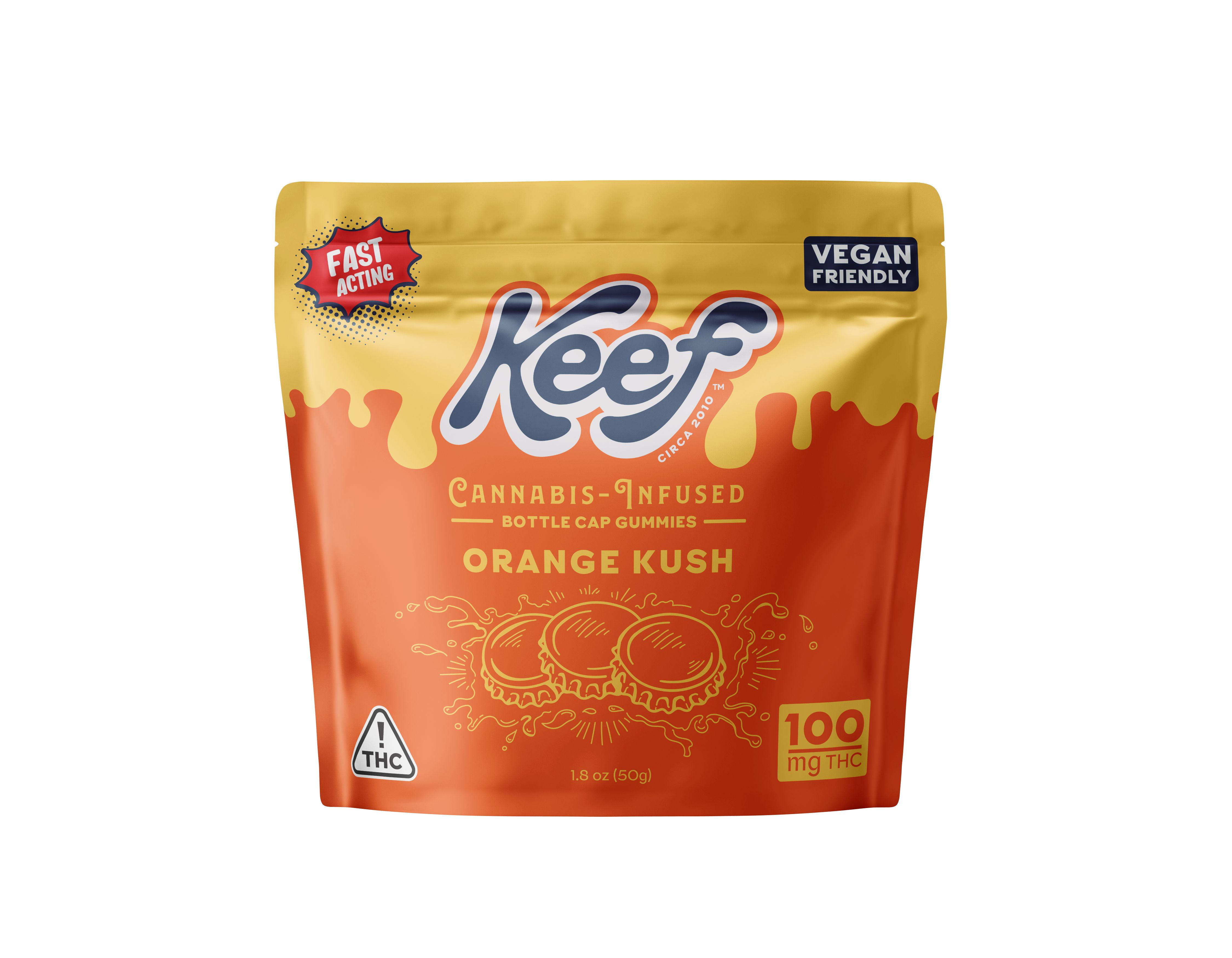 Keef Bottle Cap Gummies Orange Kush