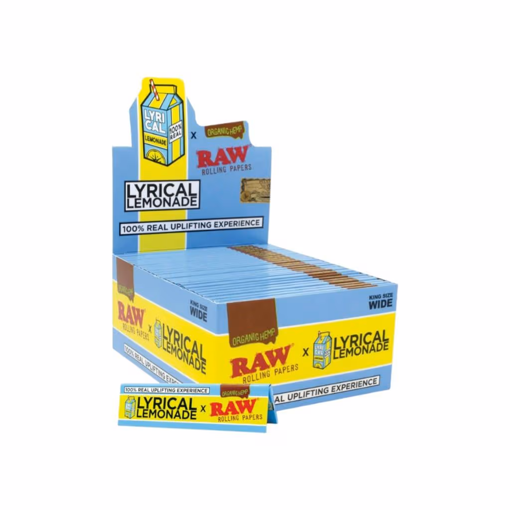 RAW x Lyrical Lemonade Organic Rolling Paper King Size Wide 32pk