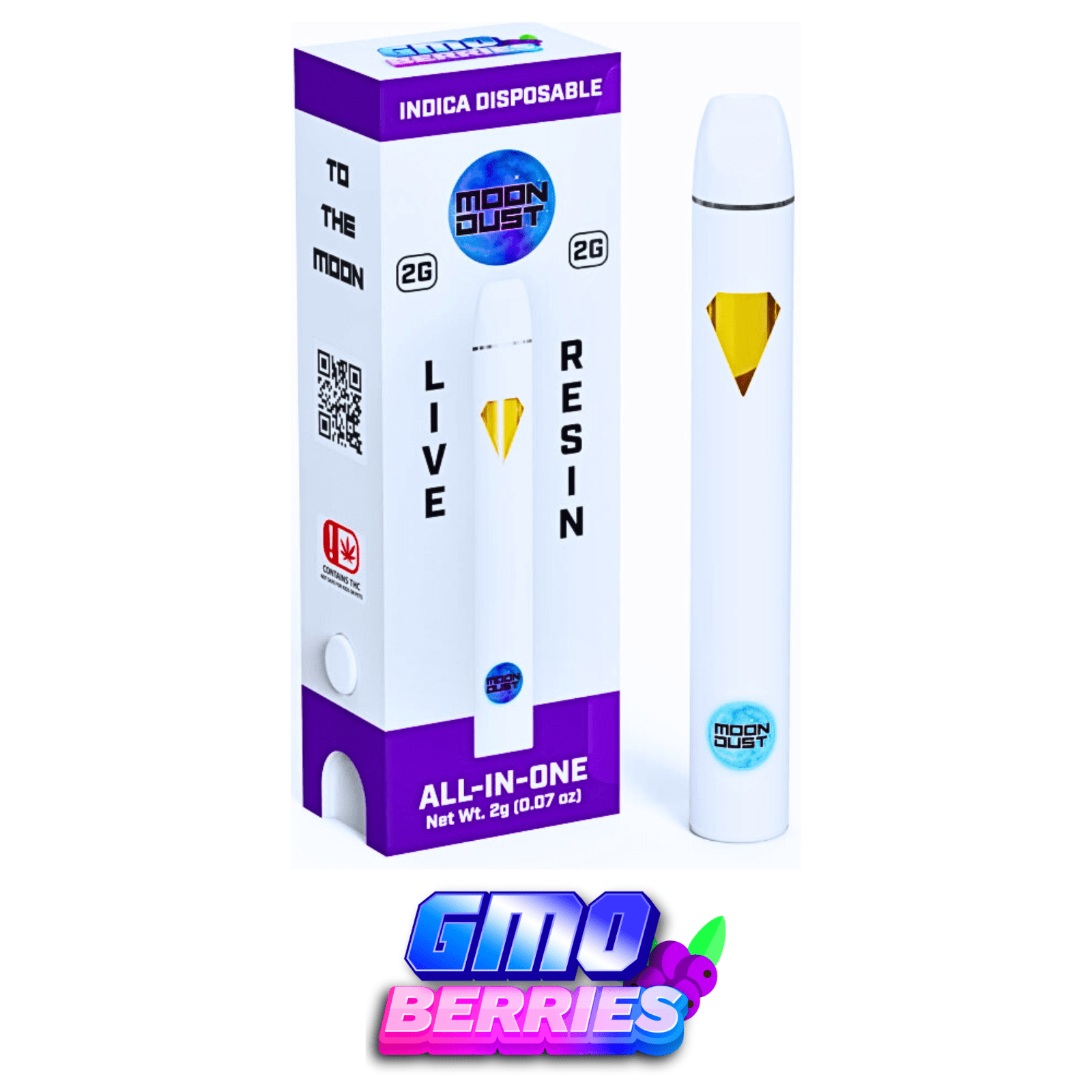 Moondust Live Resin Disposable GMO Berries - Indica