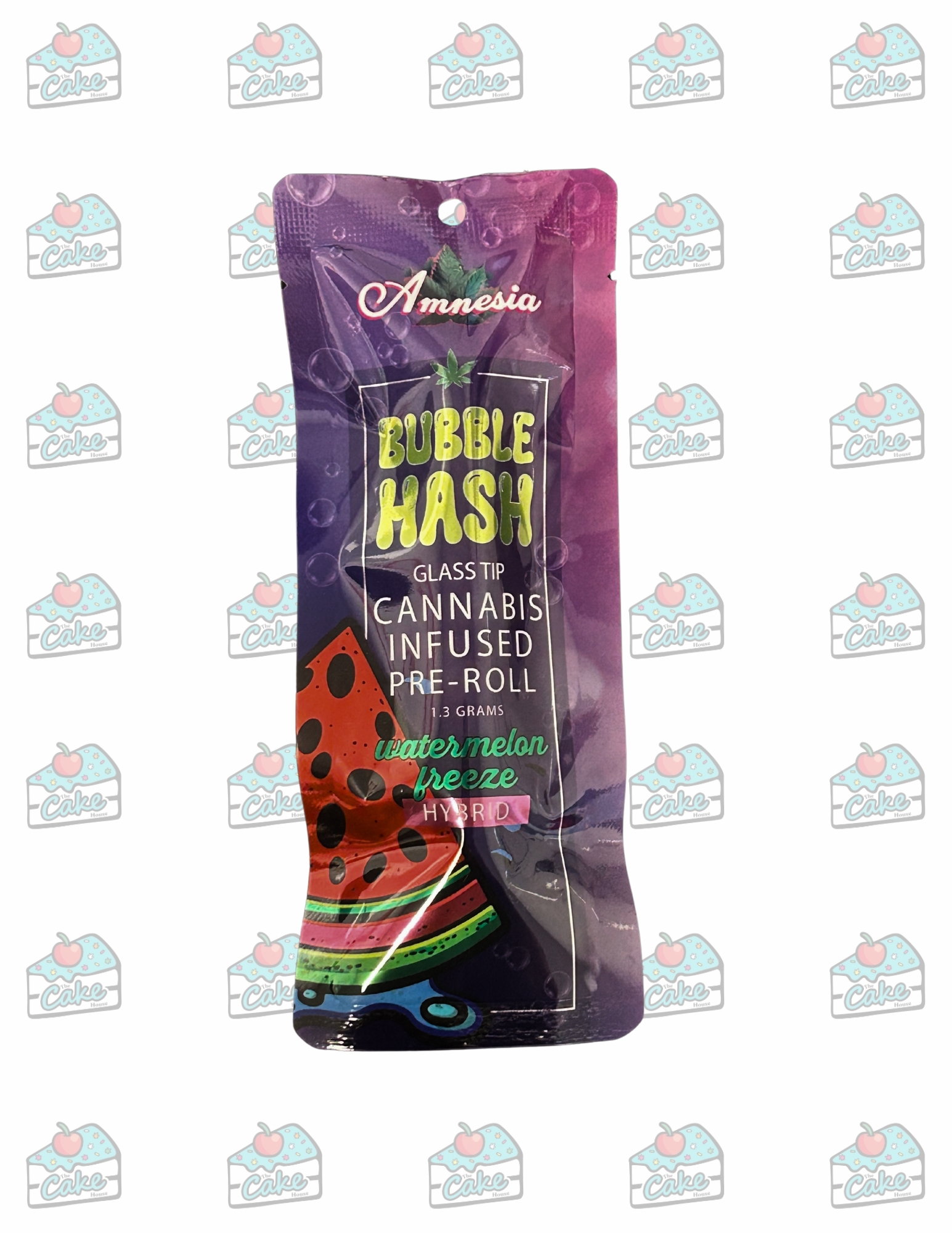 Amnesia - 1.3G Glass Tip Bubble Hash Preroll - Watermelon Freeze
