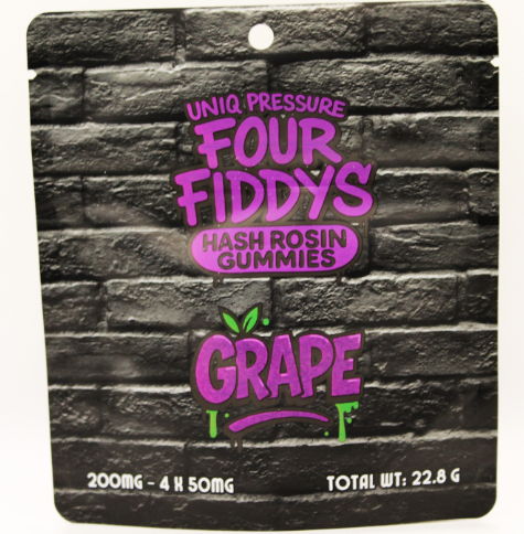 Uniq Pressure | Four Fiddys Grape Rosin Gummies 4pc | 200mg