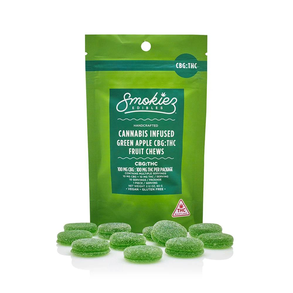 Smokiez Edibles Green Apple 1:CBG 1:THC 200mg