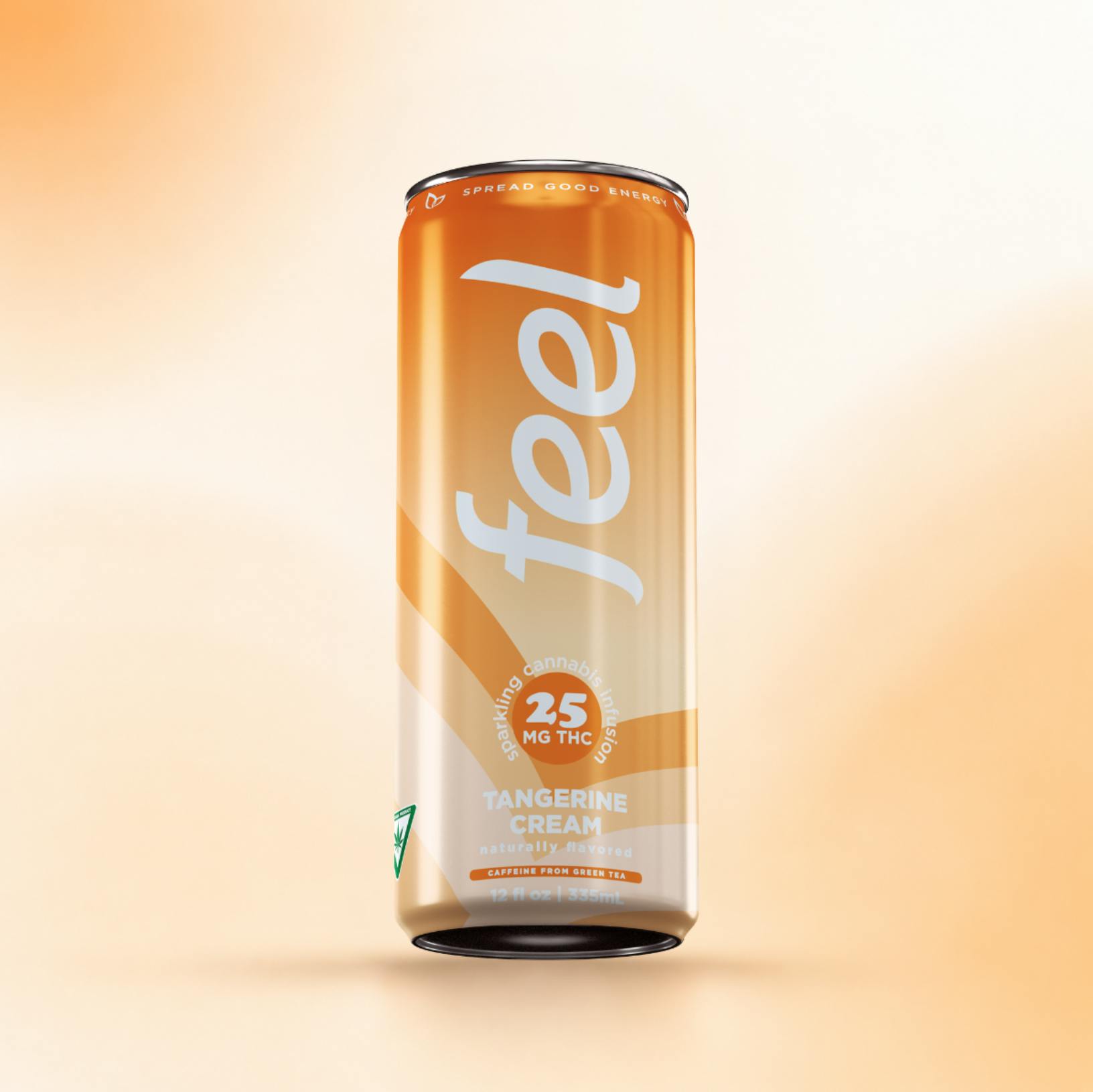 Feel Seltzer 25mg THC 60mg Caffeine - Tangerine Cream